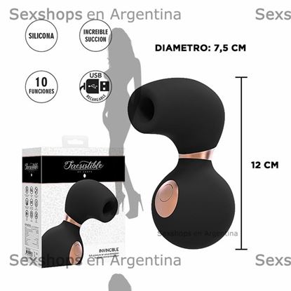 Vibrador y Succionador potente con 10 modos de vibracion y 2 motores